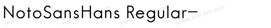 NotoSansHans Regular字体转换